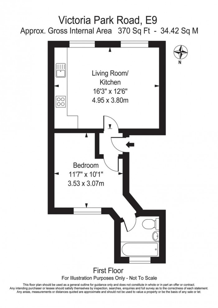 Floorplan for Victoria Park Road, E9