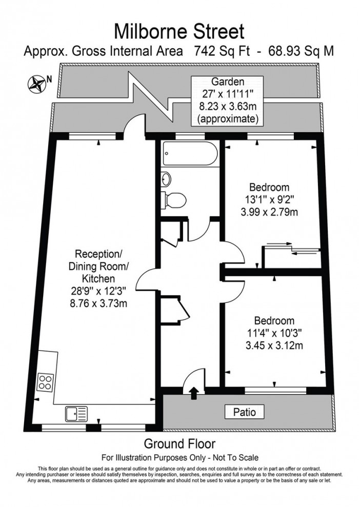 Floorplan for Milborne Street, E9