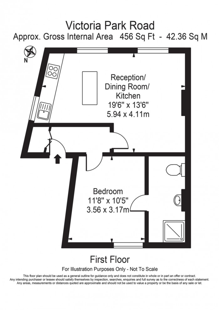 Floorplan for Victoria Park Road, E9