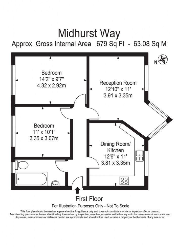 Floorplan for Midhurst Way, E5