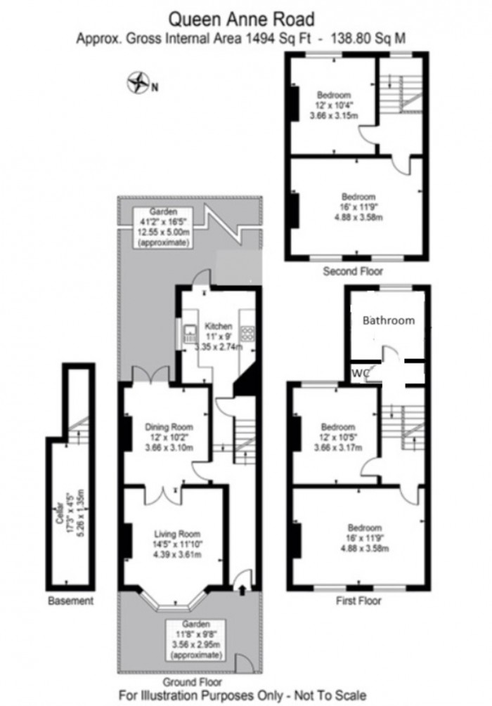 Floorplan for Queen Anne Road, E9
