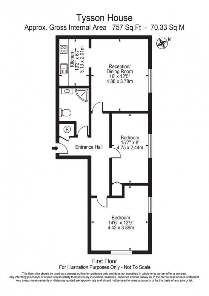 Floorplan for Victoria Park Road, E9