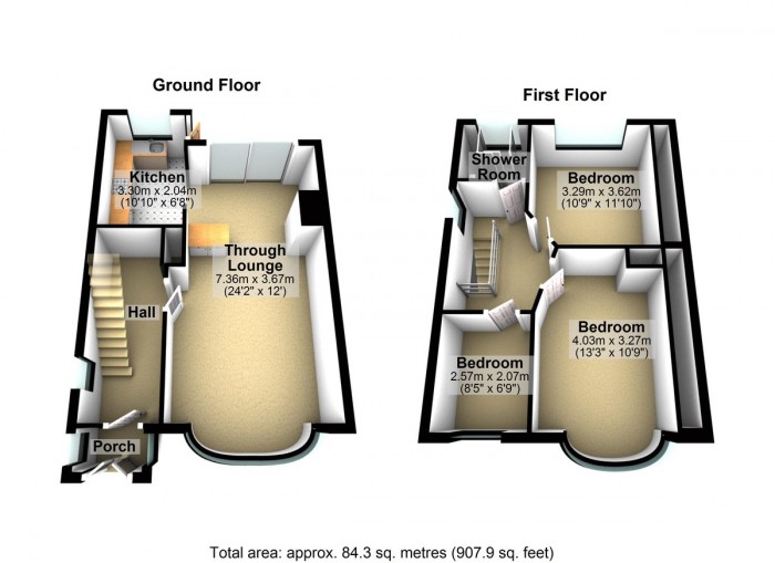 Floorplan for Caterham Avenue, IG5