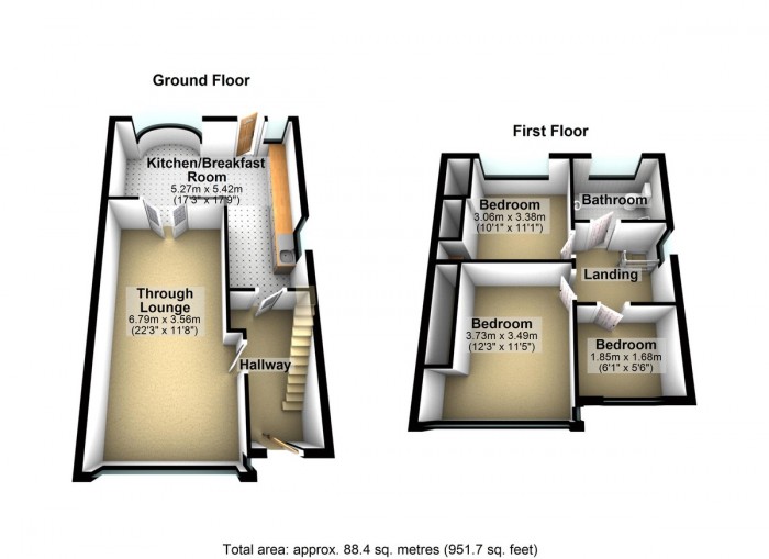 Floorplan for Rushden Gardens, IG5