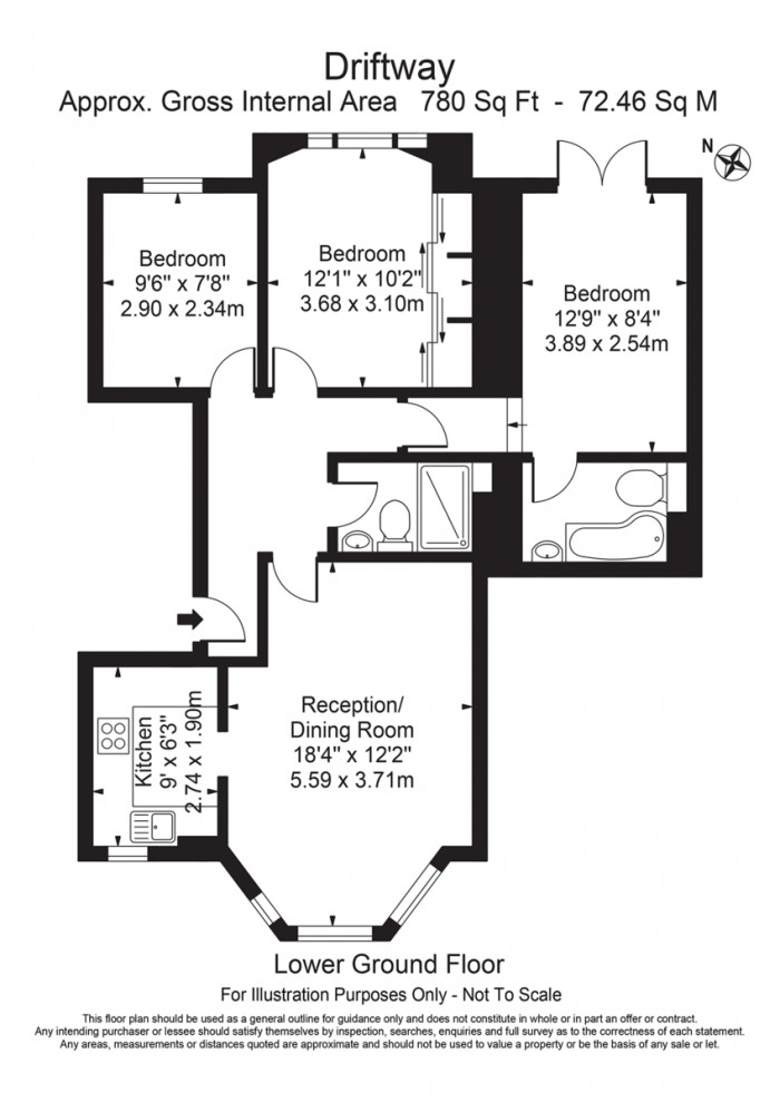 Floorplan for Grove Road, E3