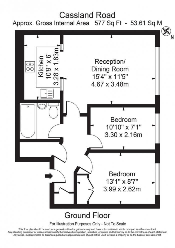 Floorplan for Cassland Road, E9