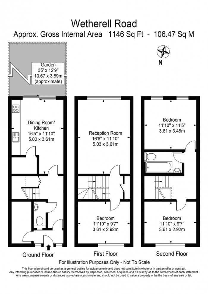 Floorplan for Wetherell Road, E9