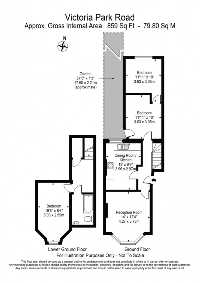 Floorplan for Victoria Park Road, E9