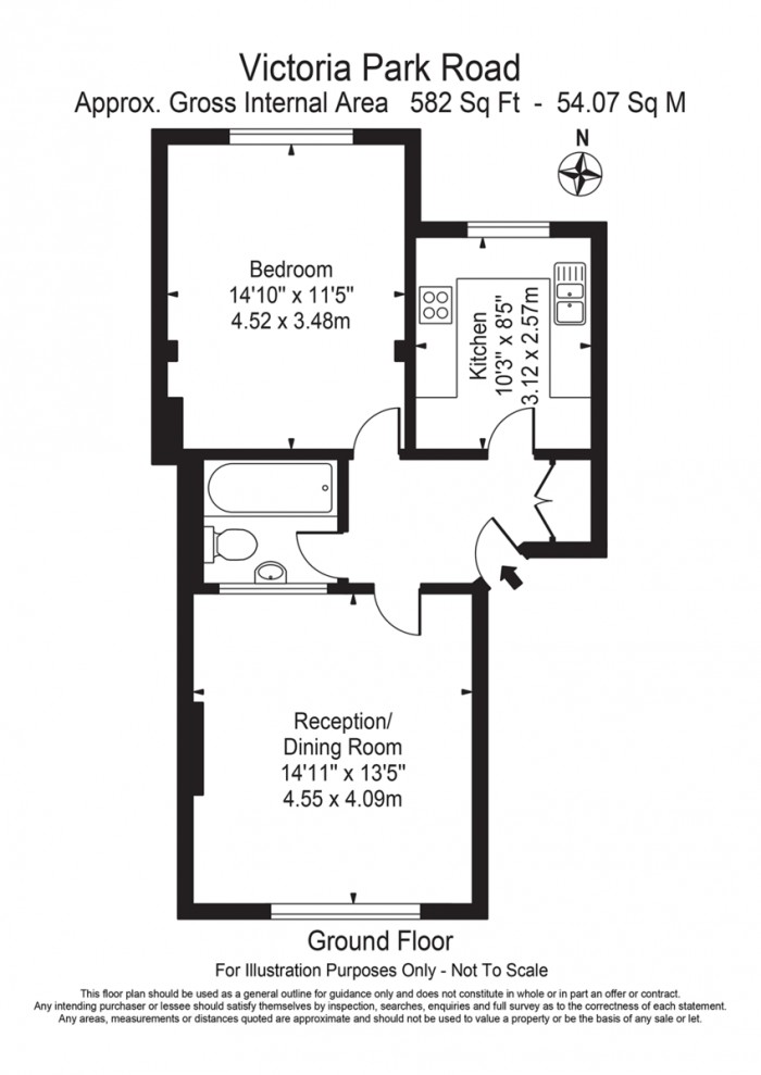 Floorplan for Victoria Park Road, E9