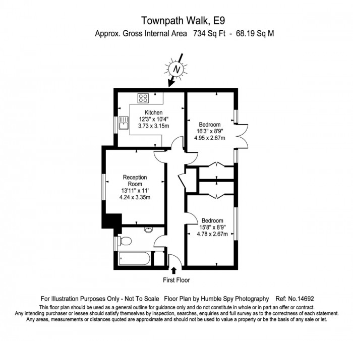 Floorplan for Towpath Walk, E9
