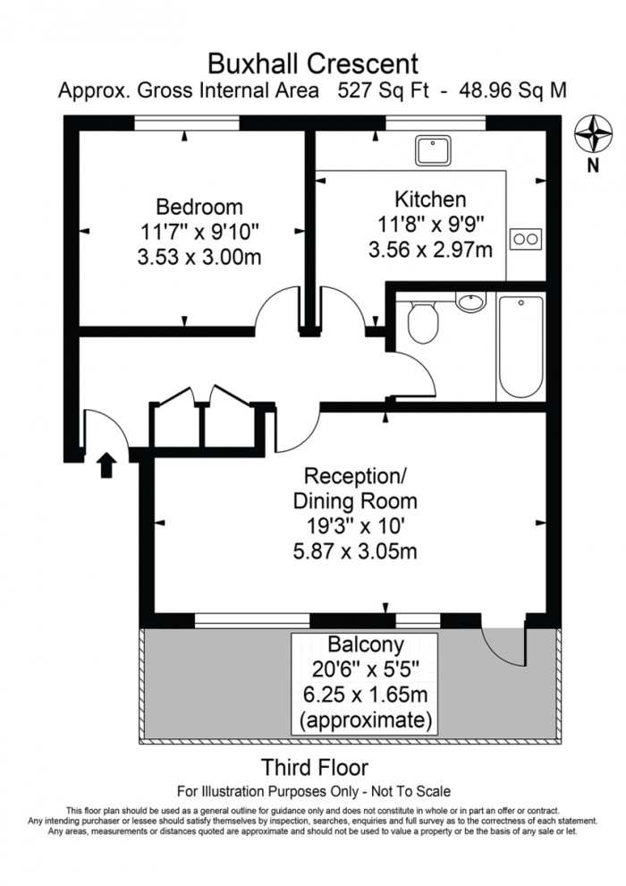 Floorplan for Buxhall Crescent, E9
