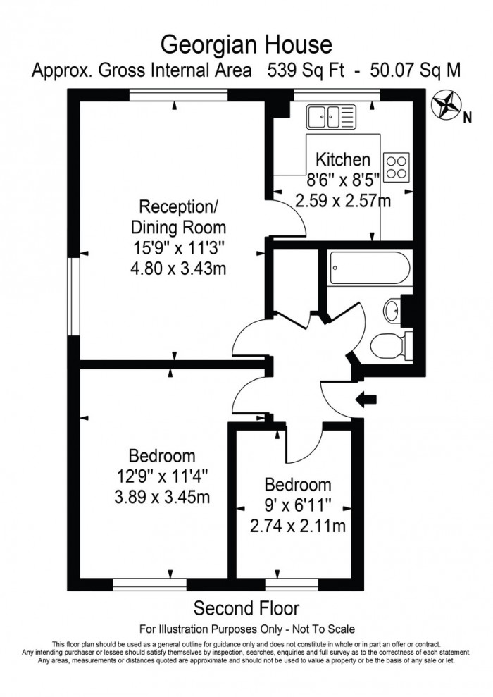 Floorplan for Park Close, E9