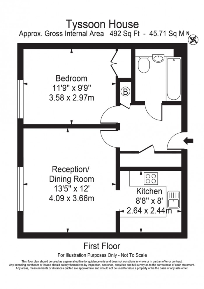 Floorplan for Tysson House, E9