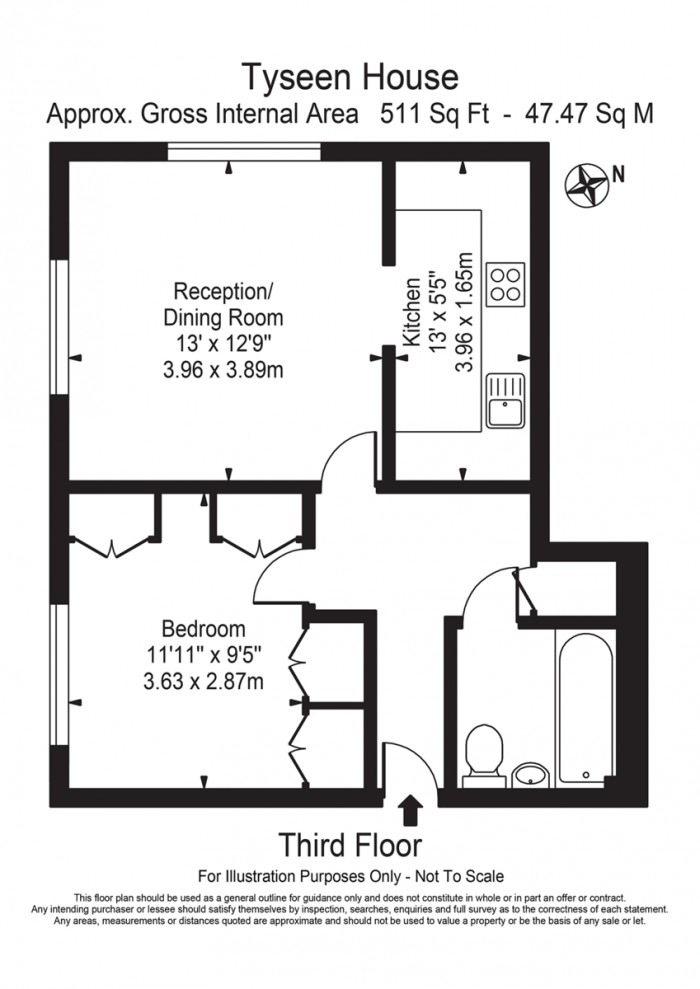 Floorplan for Victoria Park Road, E9