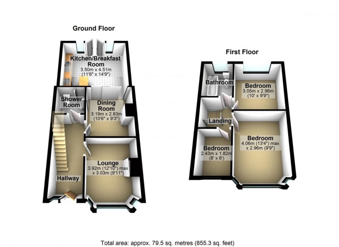 Floorplan for Thurlow Gardens, IG6