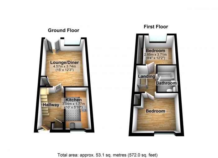 Floorplan for Trentbridge Close, IG6