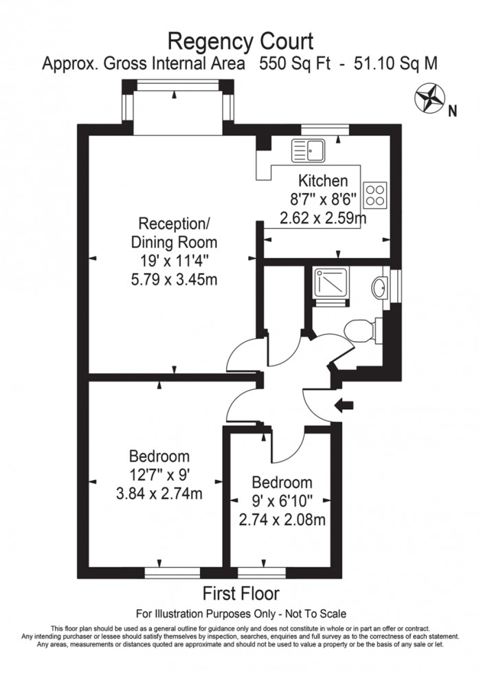 Floorplan for Park Close, E9