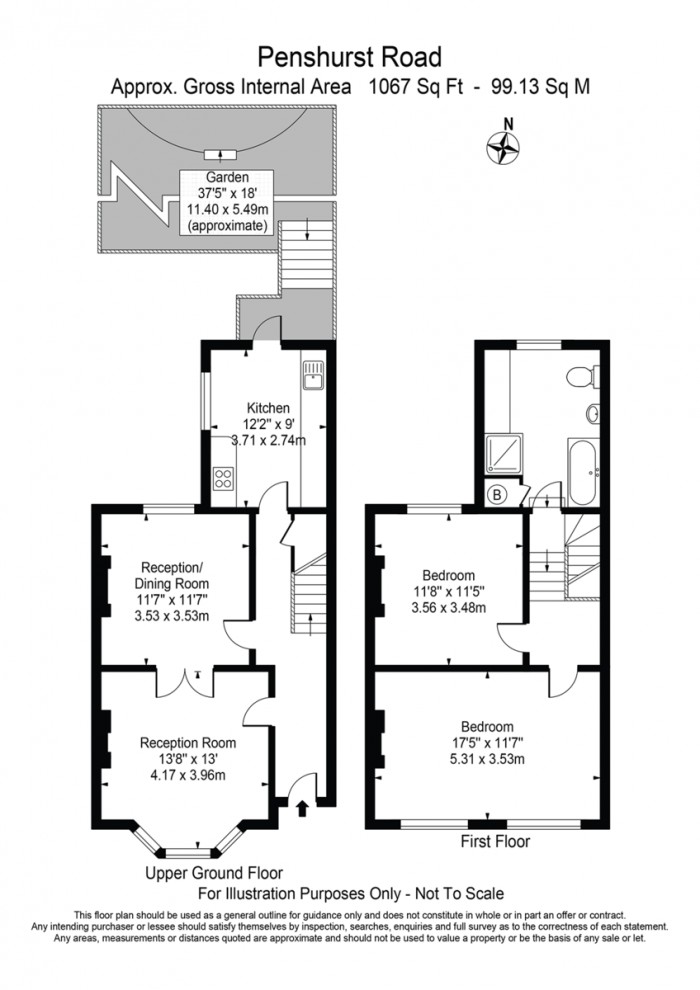 Floorplan for Penshurst Road, E9