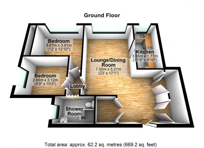Floorplan for Ashurst Drive, IG6