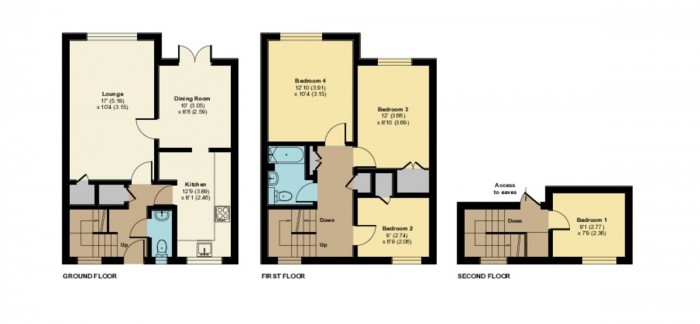 Floorplan for Tiptree Crescent, IG5