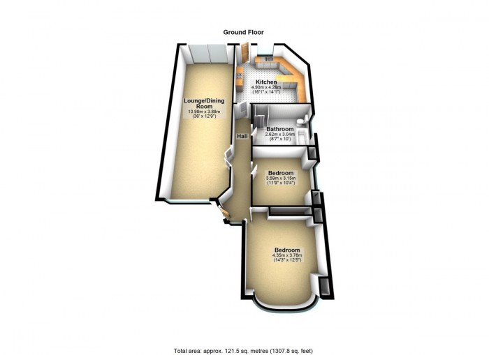 Floorplan for Queenborough Gardens, IG2