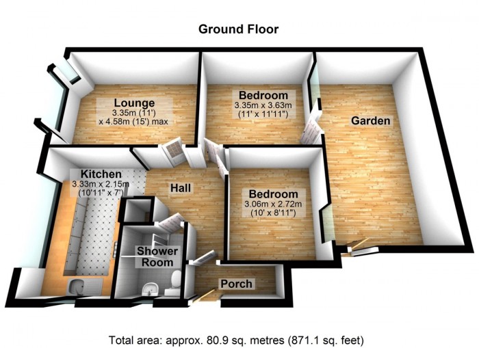 Floorplan for Vincent Close, IG6
