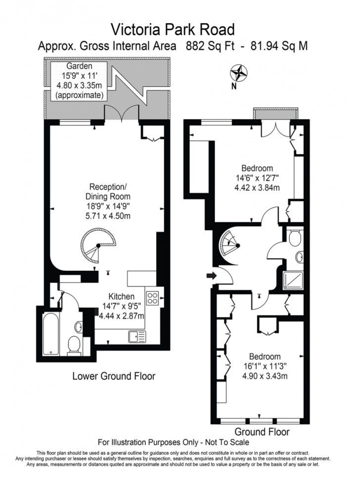 Floorplan for Victoria Park Road, E9