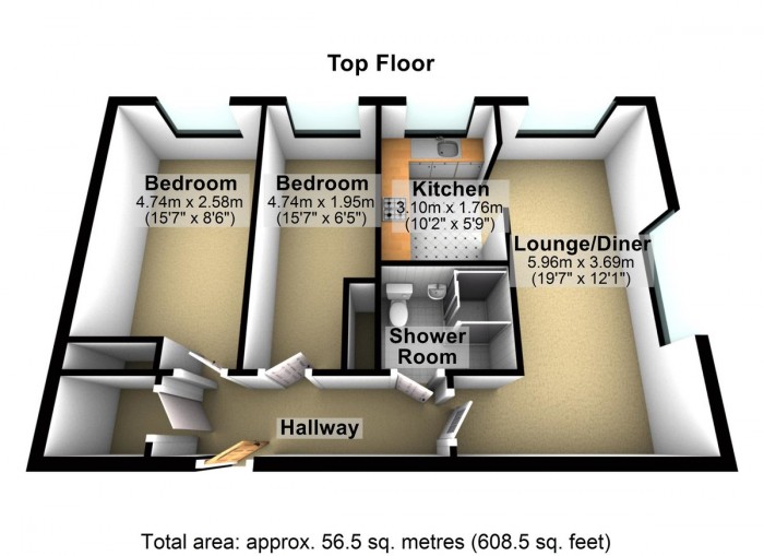 Floorplan for Vienna Close, IG5