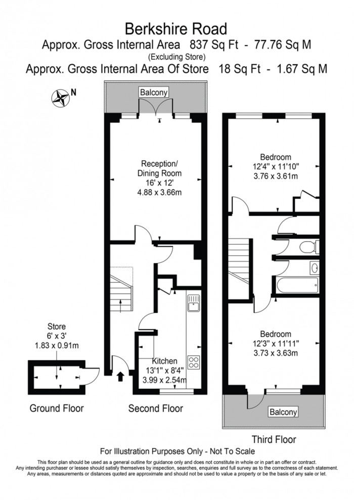Floorplan for Berkshire Road, E9
