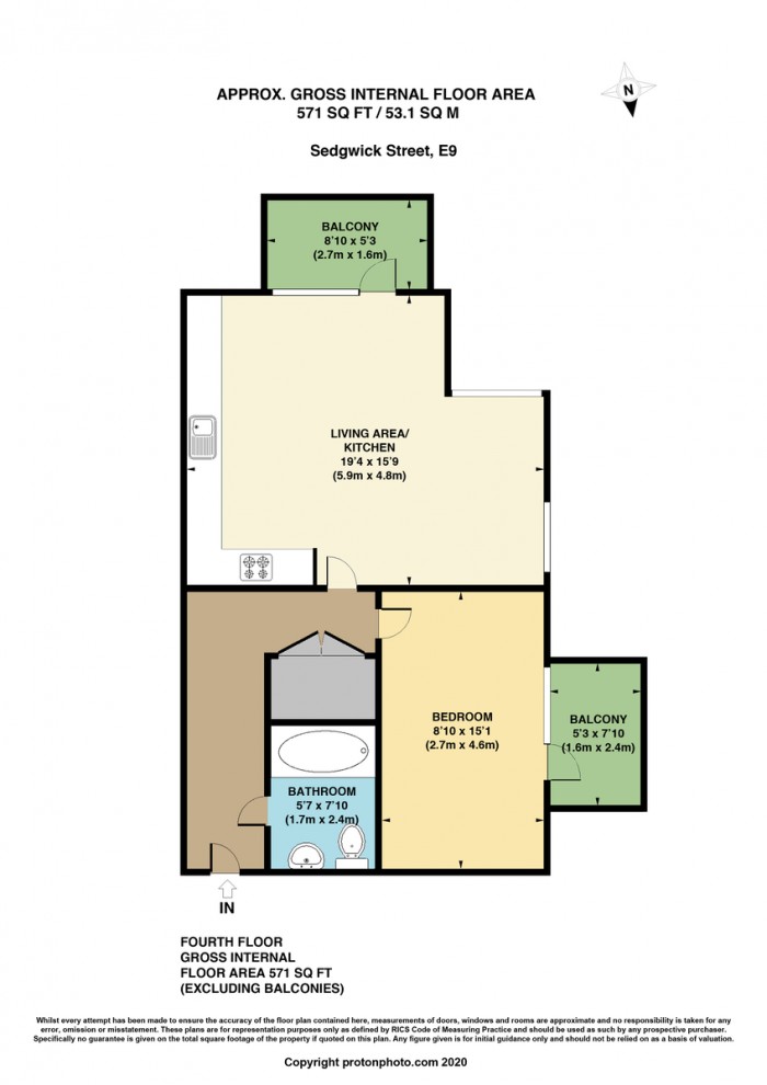 Floorplan for Sedgwick Street, E9