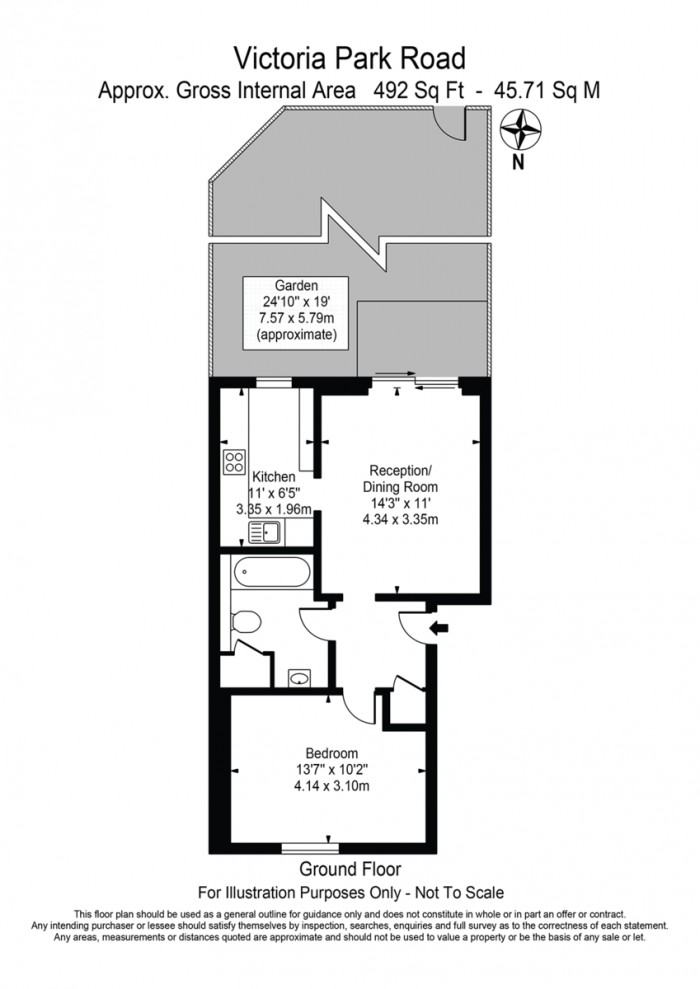 Floorplan for Victoria Park Road, E9