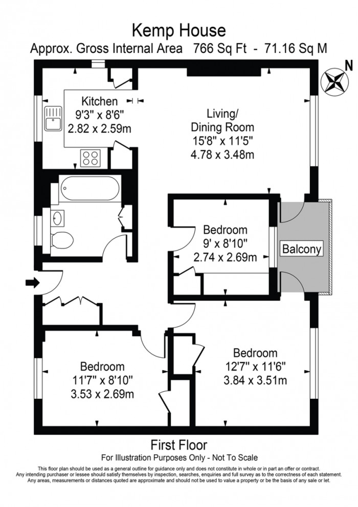 Floorplan for Sewardstone Road, E2