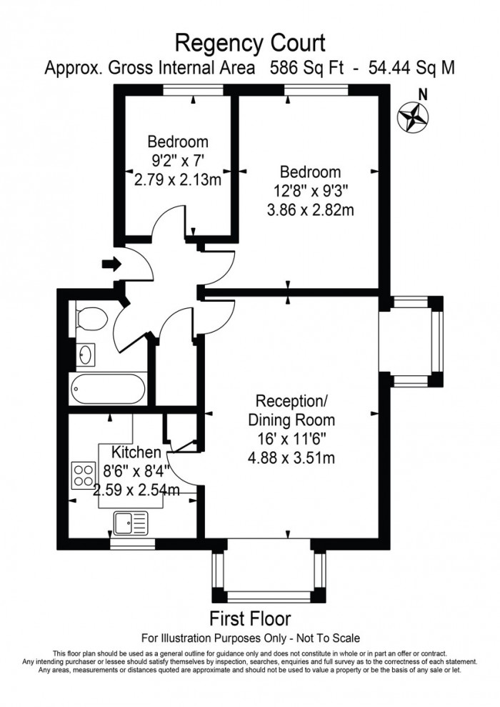 Floorplan for Park Close, E9
