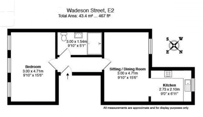 Floorplan for Wadeson Street, E2