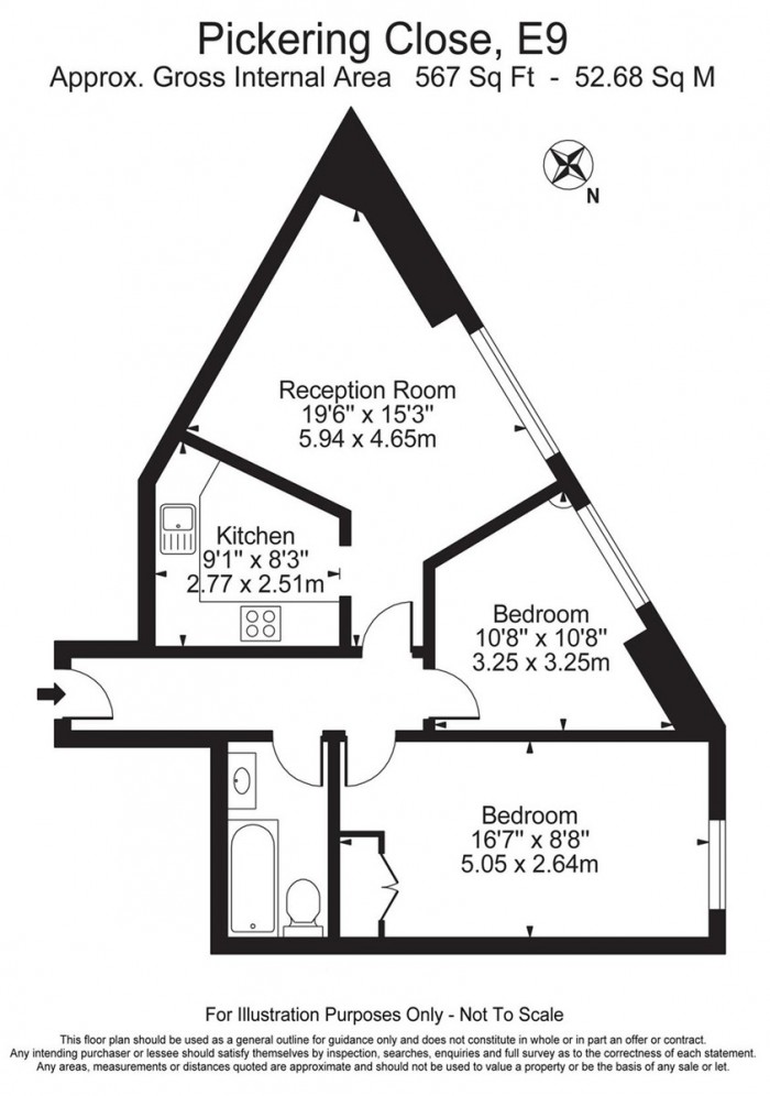 Floorplan for Pickering Close, E9