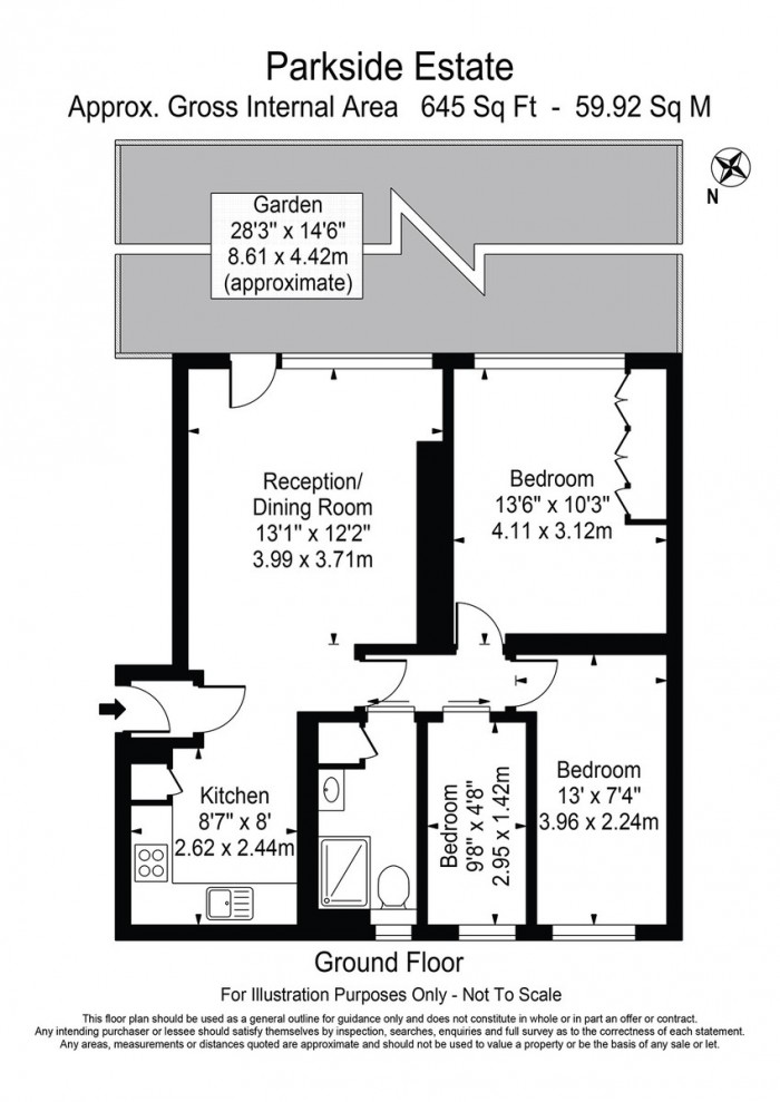 Floorplan for Rutland Road, E9
